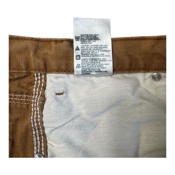 Dickies Relaxed Fit Sanded Duck Carpenter Pants Men's 34x32 DU336 Brown Cotton - Picture 7 of 12